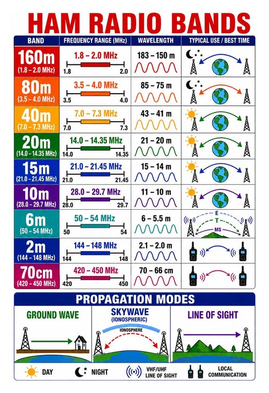 Radioamatérská pásma (Ham Radio Bands)